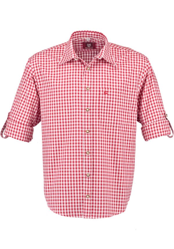 Trachtenhemd Rot 120001-2602 – Bild 4