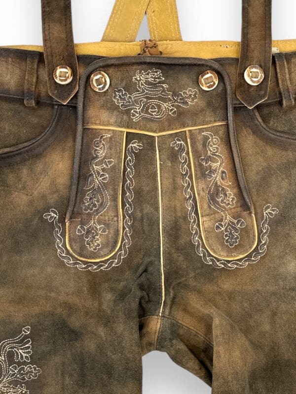 Lederhose Braun Horn-Träger – Bild 3