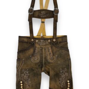 Lederhose Braun Horn-Träger