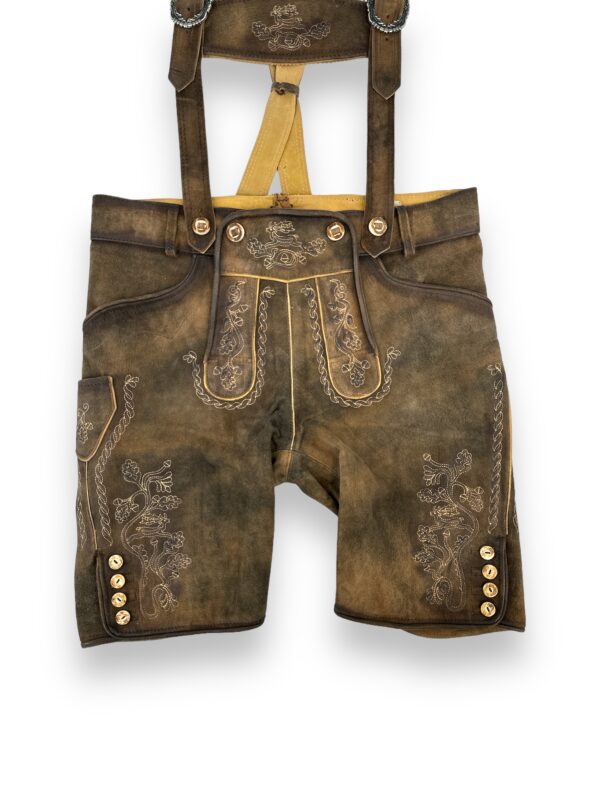 Lederhose Braun Horn-Träger – Bild 5