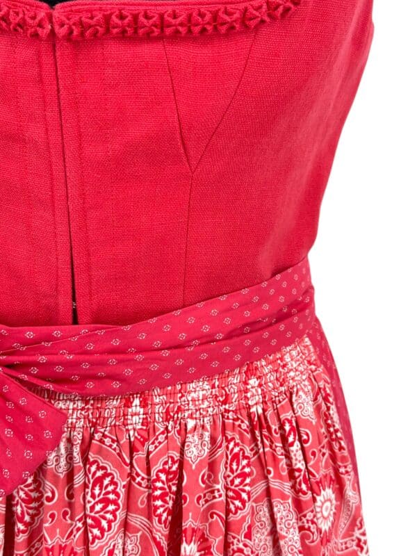 Dirndl Rot Wiessee 241 2132/70 – Bild 3