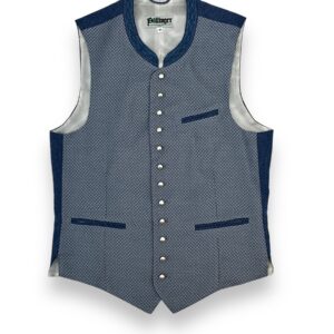 Trachtenweste Grau / Blau X-4969