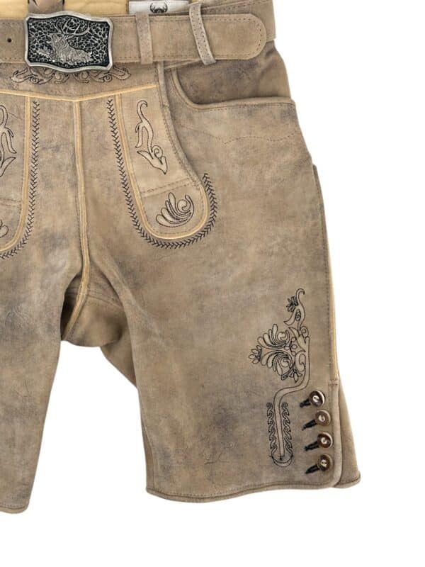Lederhose Beige Arno – Bild 3