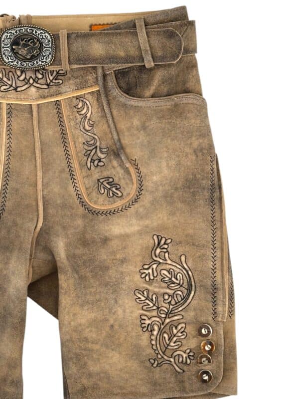 Lederhose Beige Birchsee-zinn – Bild 3