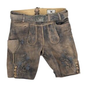 Lederhose in grau und antiker Optik