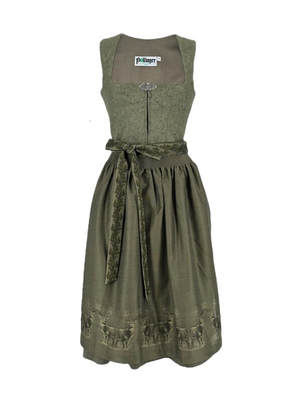 Dirndl in grün mit passender Schürze
