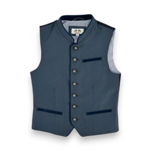 Kinder Trachtenweste in blau mit Muster