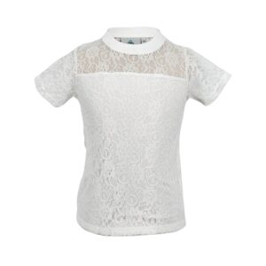 Trachten Kinder T-Shirt in weiß mit Spitze
