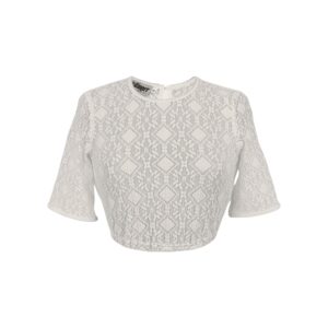 Dirndlbluse aus Spitze in Champagnerfarben