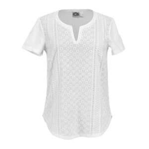 Trachtenshirt mit Spitze in weiß