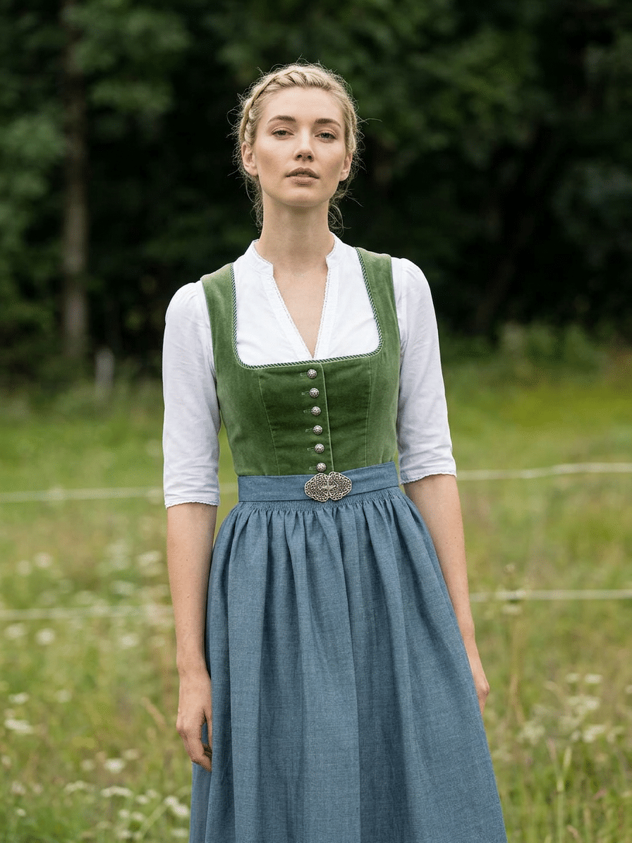 Pöllinger Leder & Tracht - Dirndlbluse Champagner Bruckberg Dirndlbluse Champagner Bruckberg – Bild 2